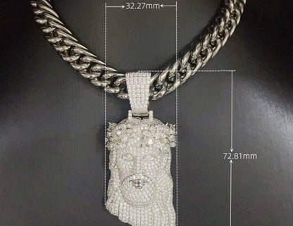 Moissanite Diamond Jesus Pendant