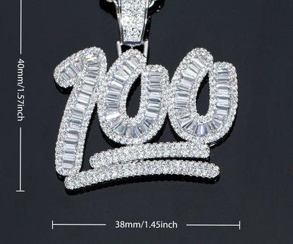 Moissanite Baguette Diamond 100 Pendant